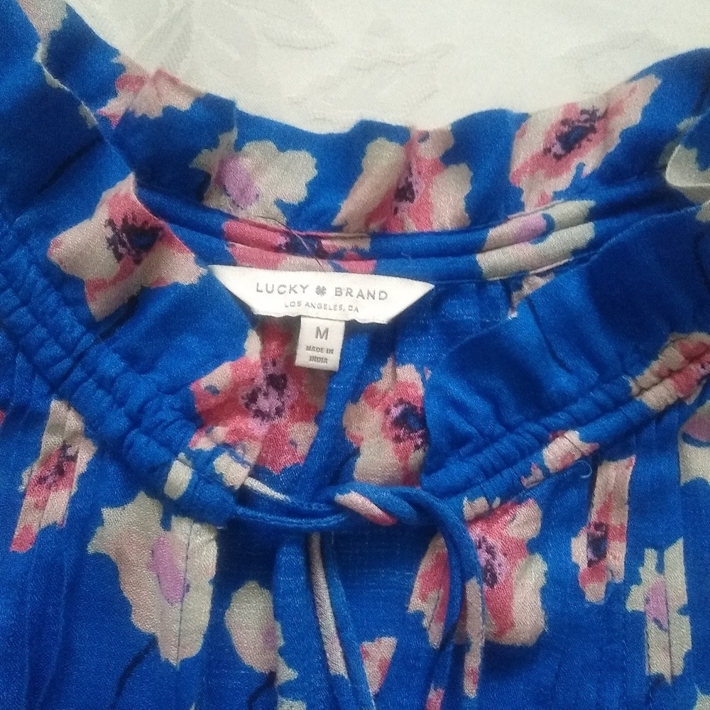 Ruffle Neck Split Sleeve Peasant Boho Blouse - image 3